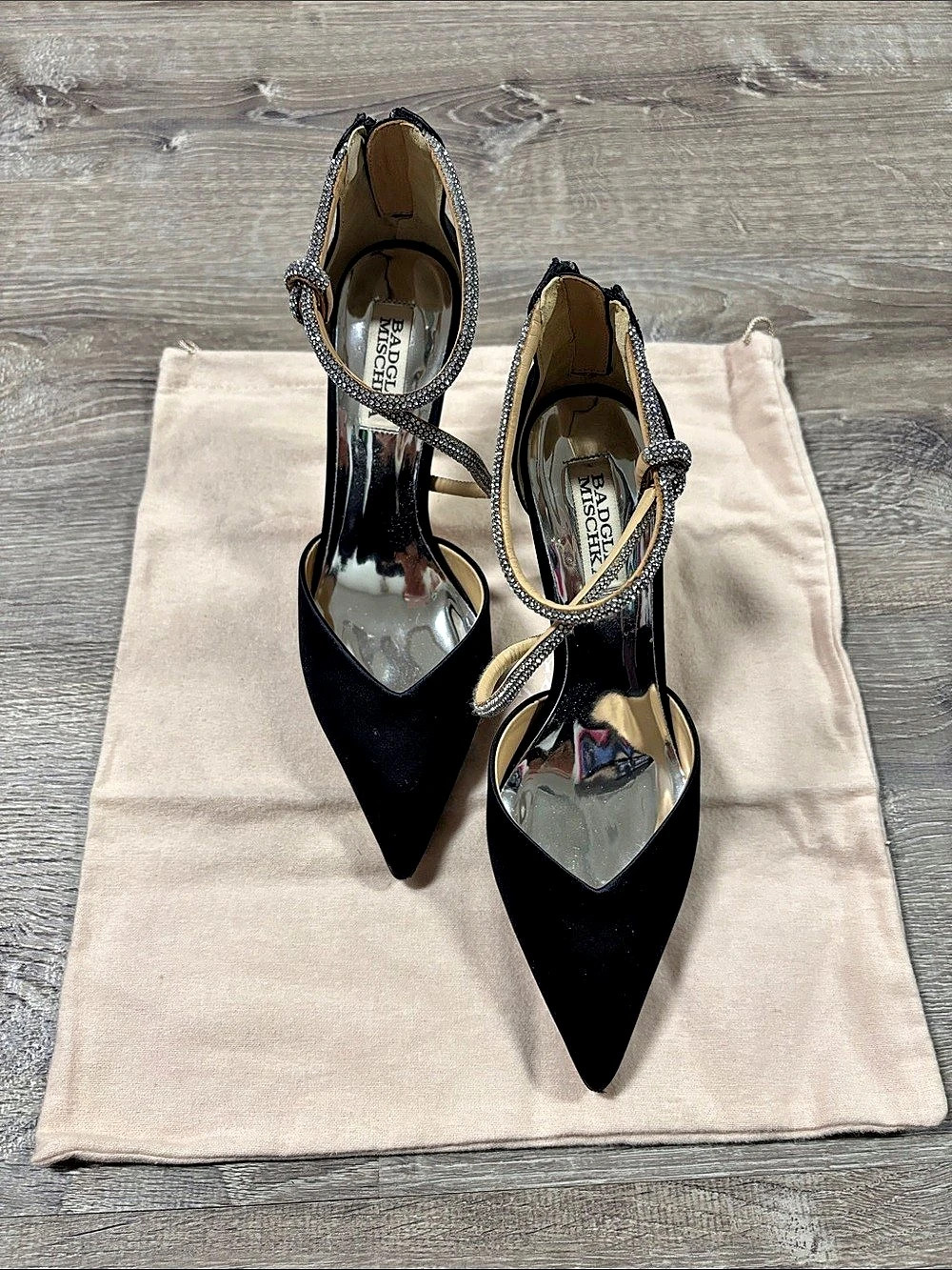 Badgley Mischka Jewel Badgley Mischka Emmie Crystal Embellished Ankle Strap